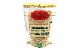 Miltop Blanched Almond Sliced   Pack  250 grams